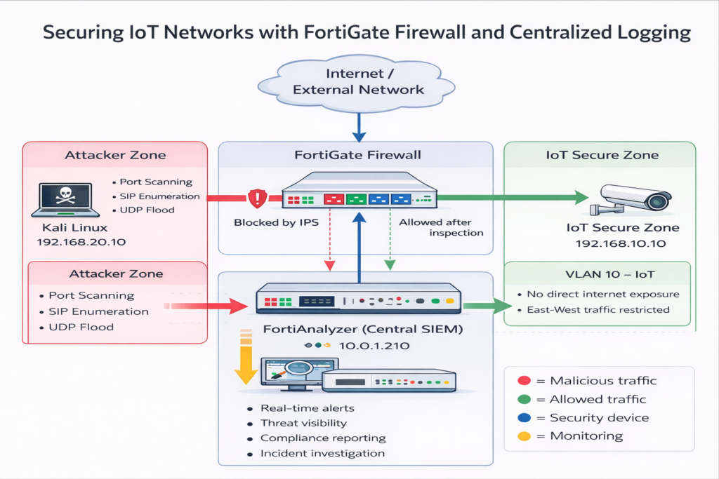 FortiGate firewall network segmentation diagram