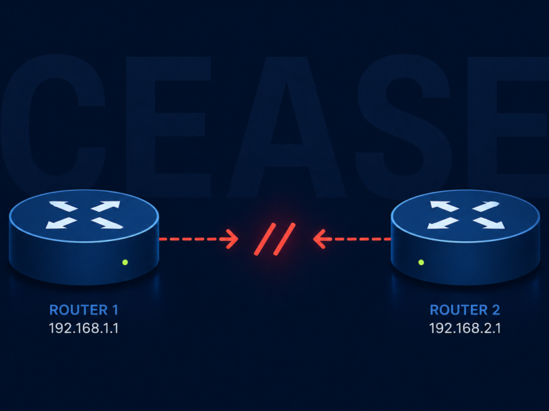 BGP session torn down with notification cease between two routers