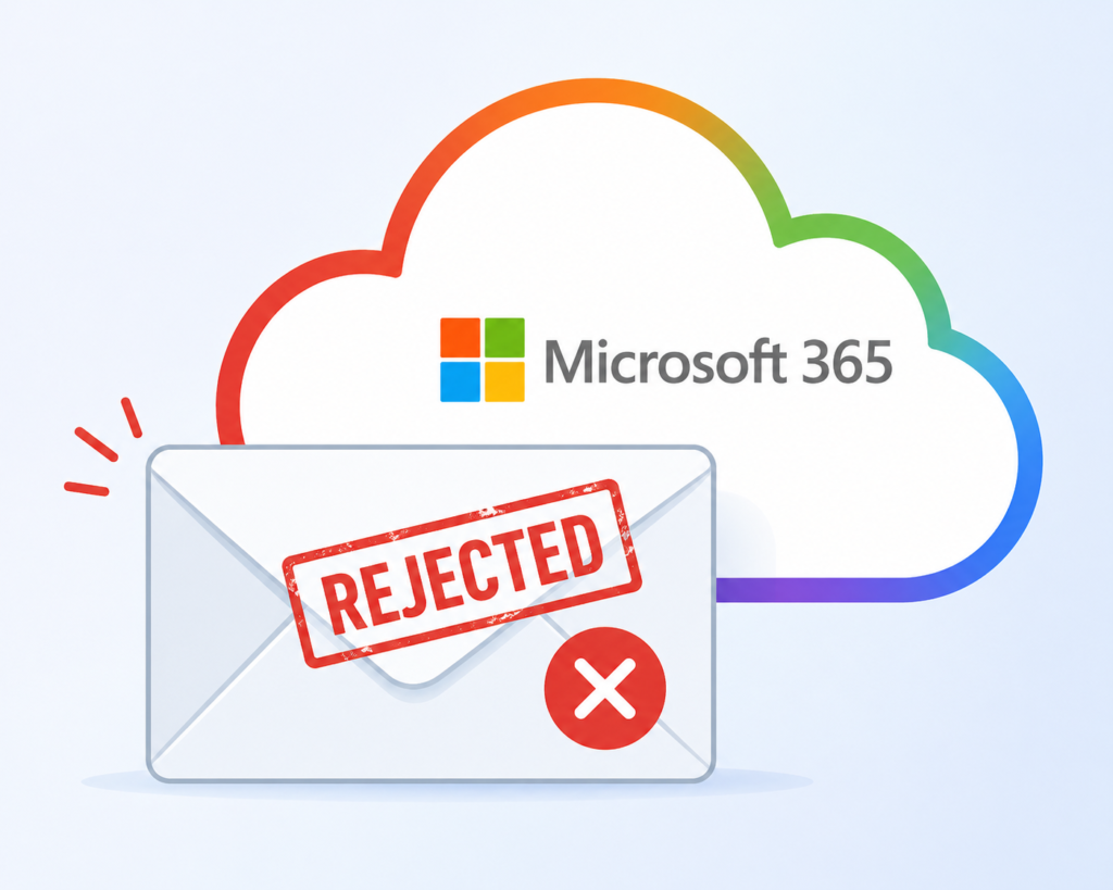 Email rejected by Microsoft 365 with bounce code 5.7.708
